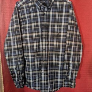 Nautica Men's Blue Plaid Shirt
